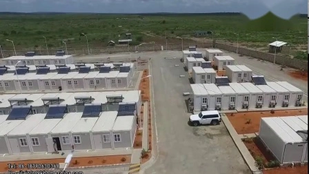 Maison de conteneur de 20 pieds de solutions de logement de chantier de construction à faible coût pour le camp de travail