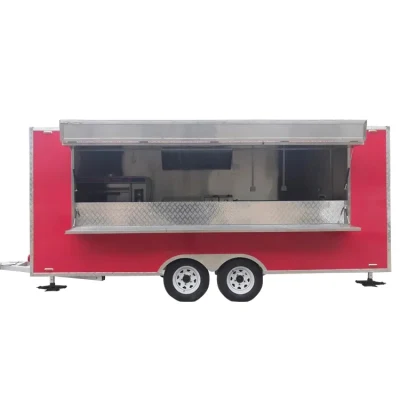 Vente de nourriture Chariot de restauration de rue Café-restaurant Mobile Food Truck Nourriture Car-Blues